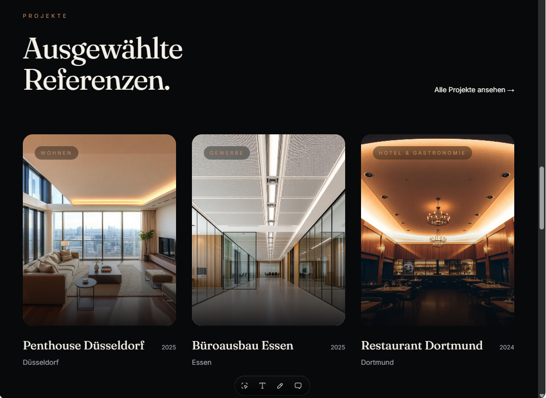 Precision Interiors — Trockenbau & Innenausbau — Referenzen