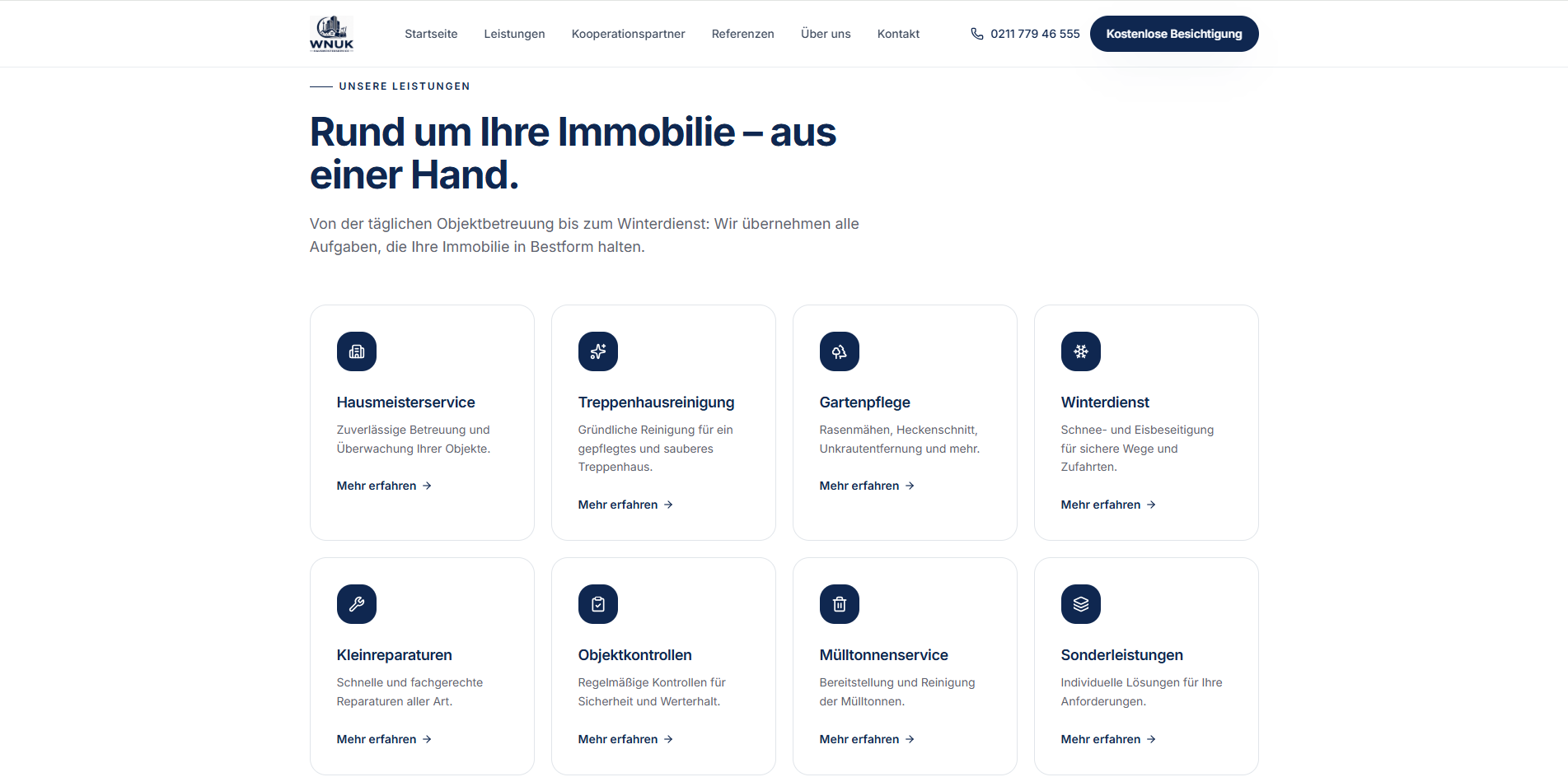 WNUK Hausmeisterservice — Leistungen